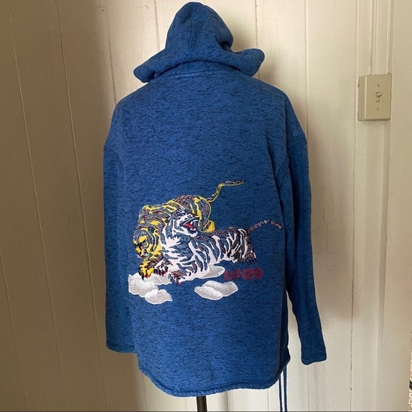 KENZO Men's sz S Embroidered Tiger Zip Up HOODIE - Picture 1 of 15